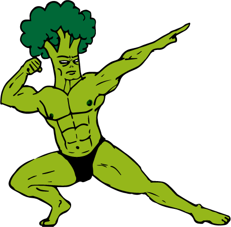 Strong Broccoli Man by Chrissy Lavris, age 31-1/2 Strong Broccoli Man